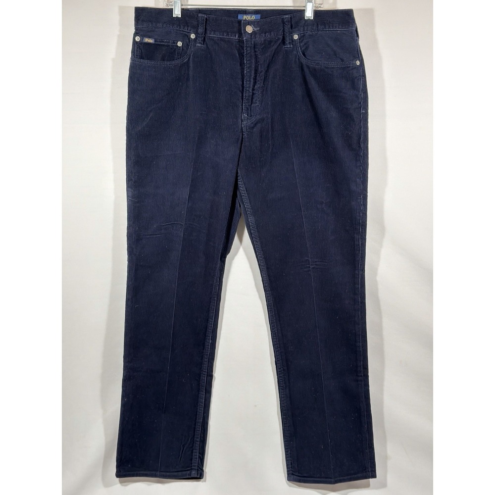 Polo Ralph Lauren Corduroy Pants MenâÂÂs 38x32 Black Straight Casual Trousers